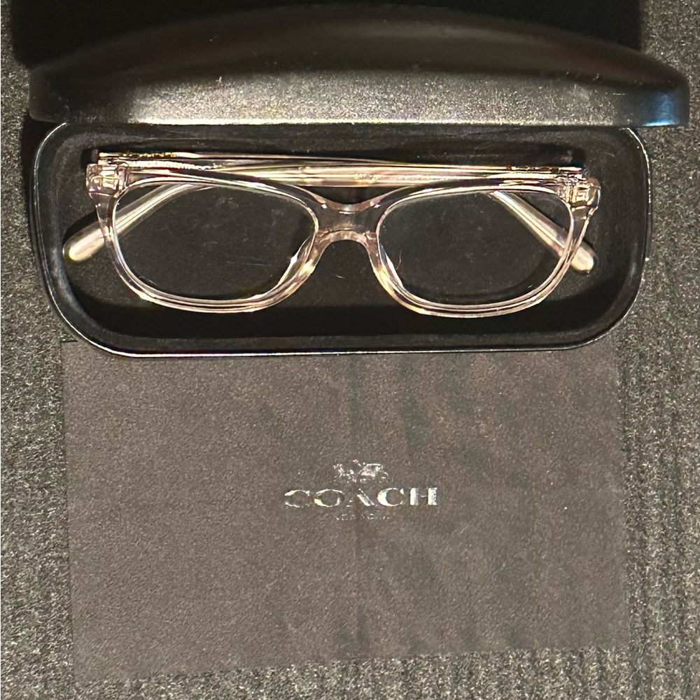 Coach Transparent Eyeglasses with Black Case
